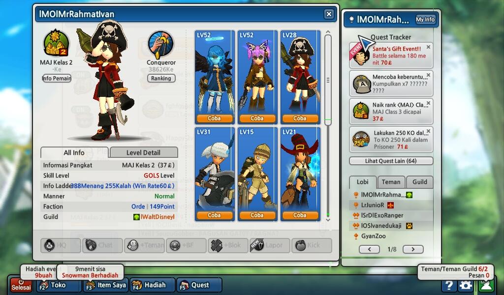 JUAL CHAR LOST SAGA Pangkat MAYOR KELAS 2