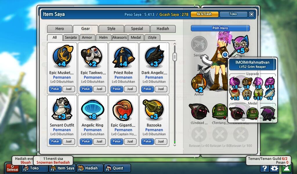 JUAL CHAR LOST SAGA Pangkat MAYOR KELAS 2