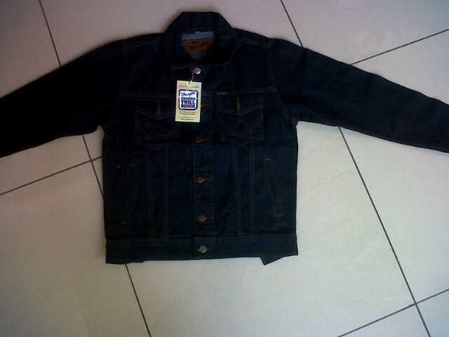 Jaket Jeans Wrangler KW Super Keren Murah gan warna blue black, reseller welcome