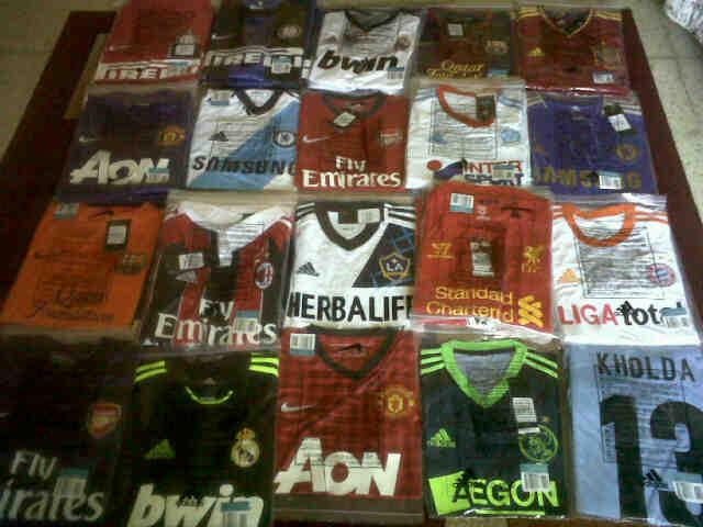 READY JERSEY GRADE ORI MUSIM 2013-2014 120/PCS, 12PCS=105 REAL STOCK BANDUNG LENGKAP