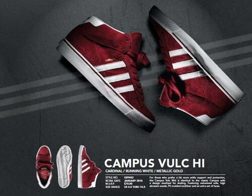 Wtb adidas campus vulc hi warna merah asap !