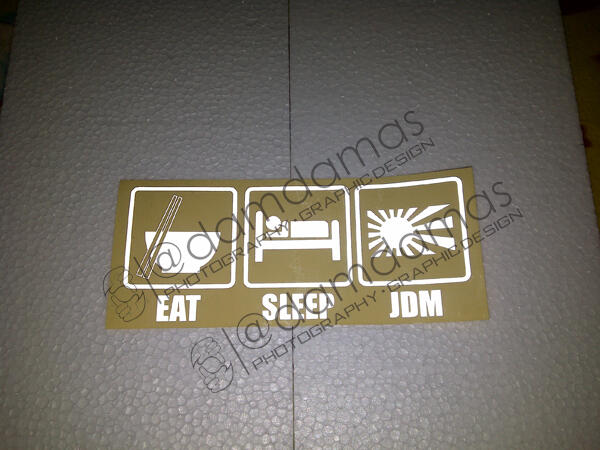 Stiker (decal) Mercedes, BMW, Toyota Crown, dll