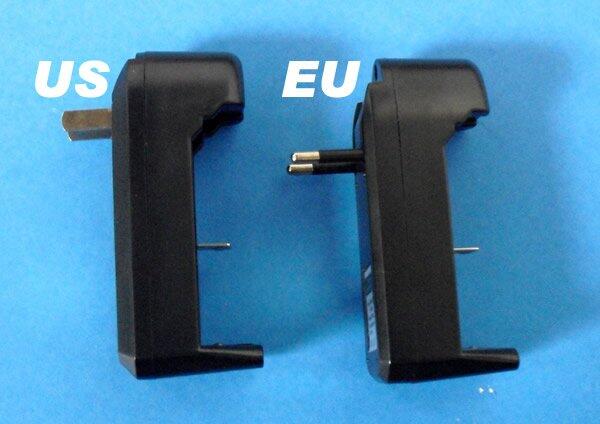 1 Port Travel Charger For Lithium Li-Ion 18650 & 123A Battery EU Plug