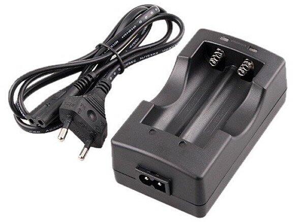 2 Port Travel Charger For 2 Lithium Li-Ion 18650 Battery EU