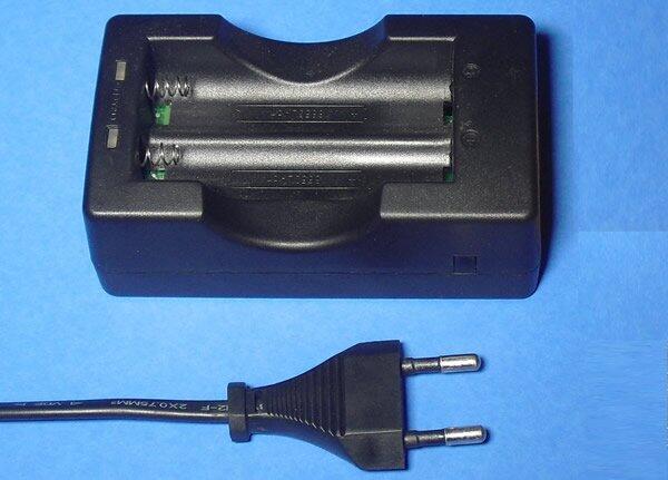 2 Port Travel Charger For 2 Lithium Li-Ion 18650 Battery EU