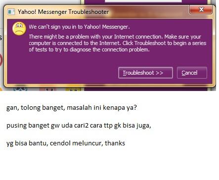 HELP Permasalahan Yahoo Messenger, CENDOL INSIDE