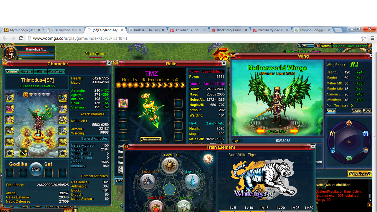 JUAL CHAR MYTHIC SAGA (Bahasa) Server 7