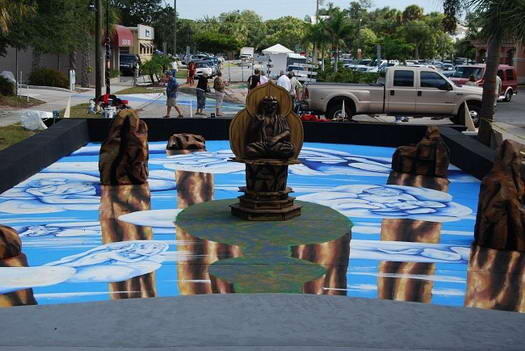 Festifal Seni Lukis dengan Kapur Tulis Yang Menakjubkan di Sarasota