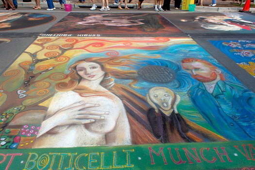 Festifal Seni Lukis dengan Kapur Tulis Yang Menakjubkan di Sarasota