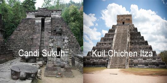 Candi Sukuh dan kuil Chichen Itza desainnya sama