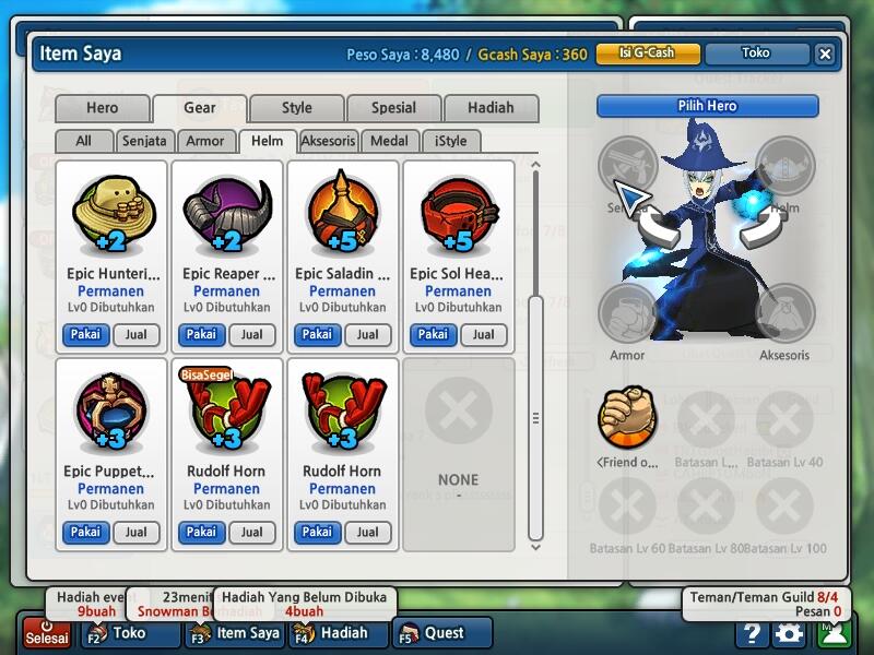 Jual Char Lost Saga , 1LT Kelas 3 , 6 Herper , Data Lengkap