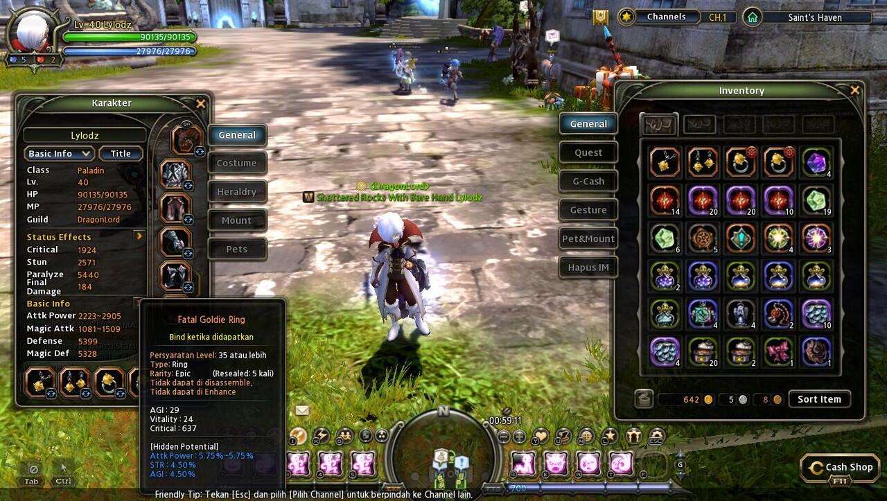 JUAL ID PALA DRAGON NEST PENSIUNAN, vestinel
