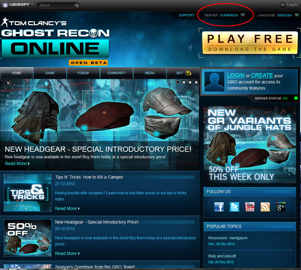 LOUNGE Tom Clancy's GHOST RECON ONLINE