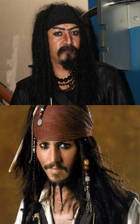 Jack sparrow telah menemukan kembarannya gan !