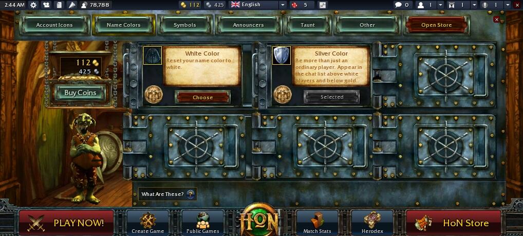 WTS ID GARENA HON HERO + AVATAR + TAUNT