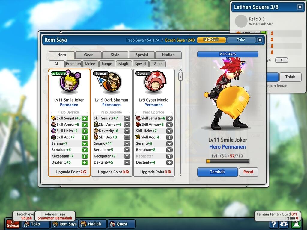 Char Lost Saga 20Heper 25 rare (MURAH BU)