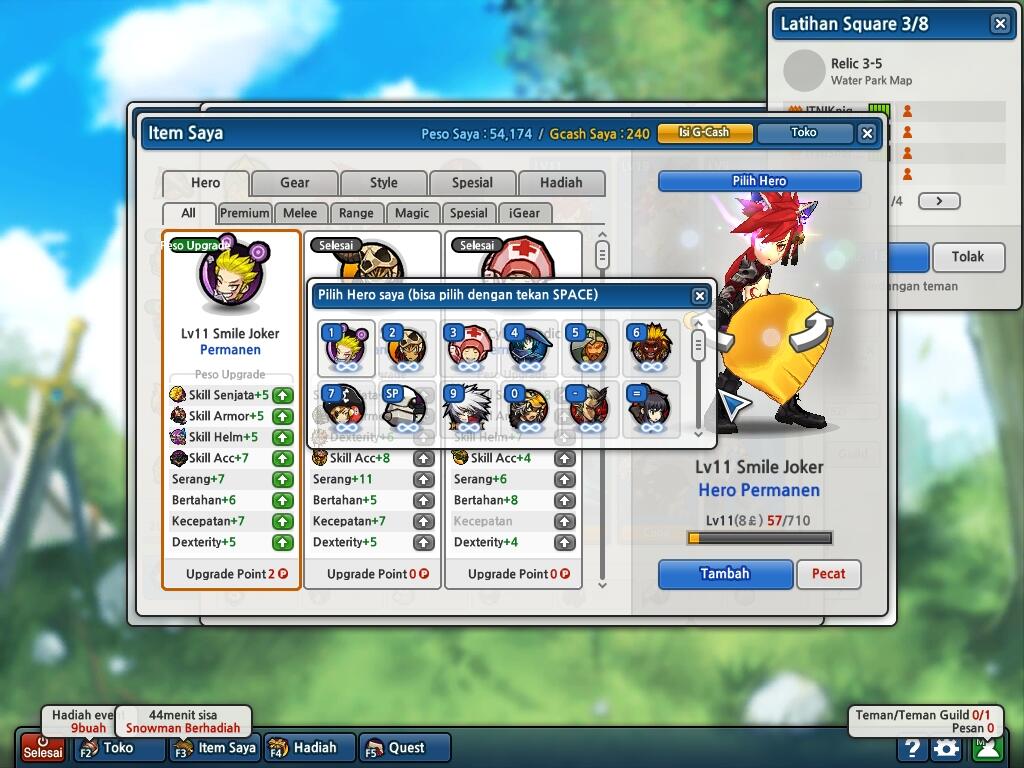 Char Lost Saga 20Heper 25 rare (MURAH BU)
