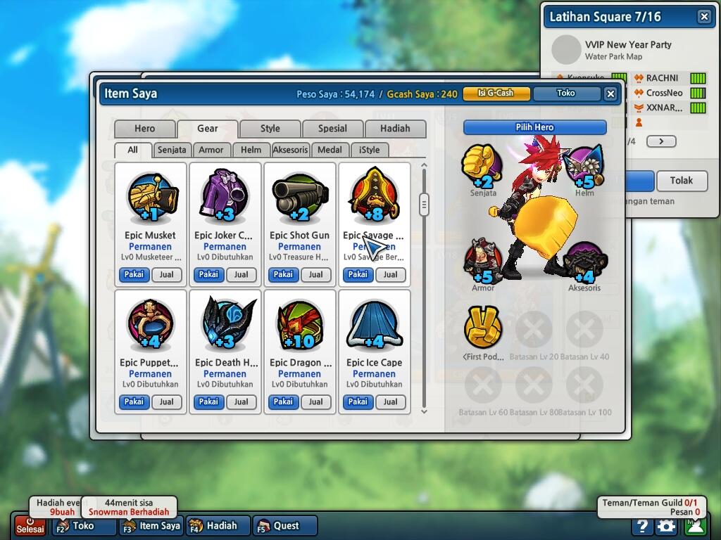 Char Lost Saga 20Heper 25 rare (MURAH BU)