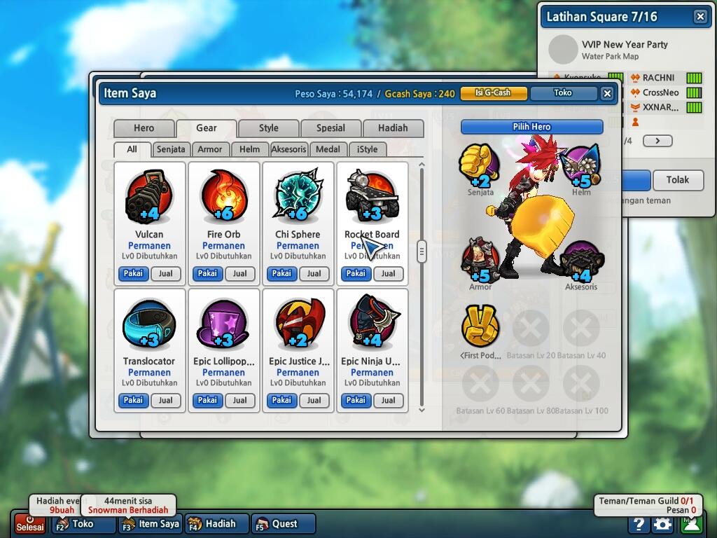 Char Lost Saga 20Heper 25 rare (MURAH BU)