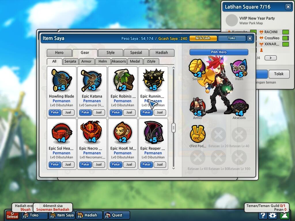 Char Lost Saga 20Heper 25 rare (MURAH BU)