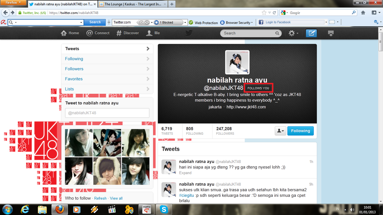 gan ane di follow nabillah JKT48!!!