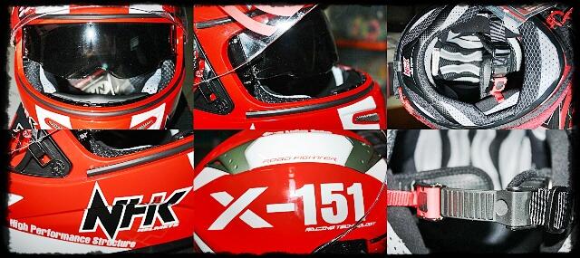 Helm NHK Terminator Starbase X-151 Merah Putih (Kondisi Baru 100%)