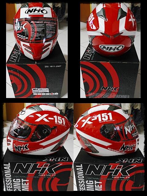 Helm NHK Terminator Starbase X-151 Merah Putih (Kondisi Baru 100%)