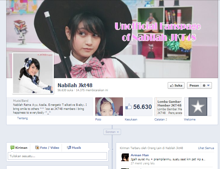 admin FP nabillah JKT48 menyesatkan ! 