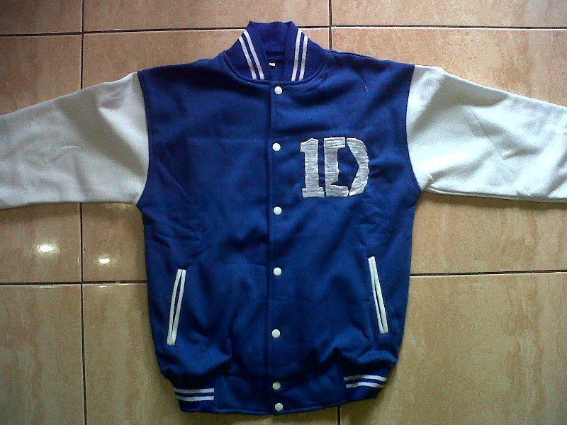 Varsity/Jaket baseball bisa bordir satuan, kaos polos cotton combed sablon rubber