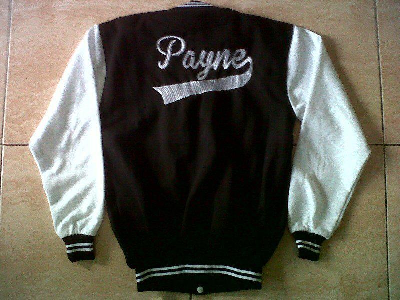 Varsity/Jaket baseball bisa bordir satuan, kaos polos cotton combed sablon rubber