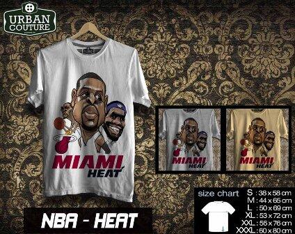 T-SHIRT KAOS DISTRO NBA BASKETBALL ( MIAMI HEAT LAKERS ETC) & SLAMDUNK READY STOCK !!