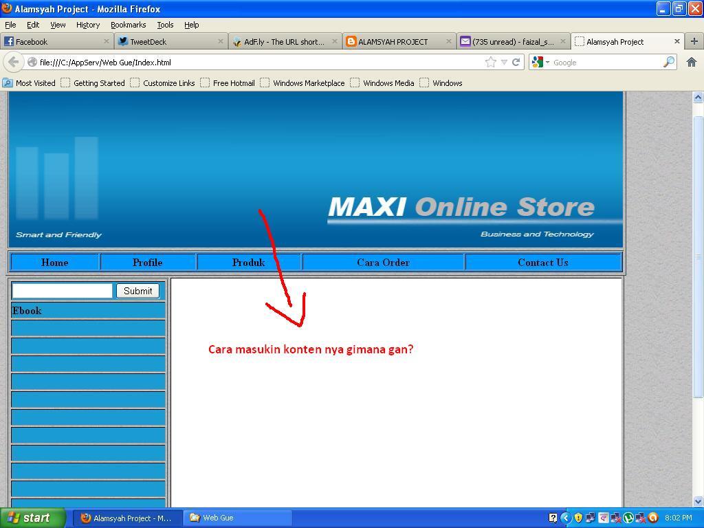 Ask cara buat web pake DW Cs3