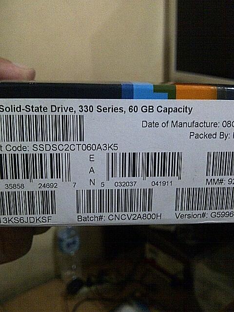 SSD INTEL 330 ~ 60GB baru 1 bulan murah