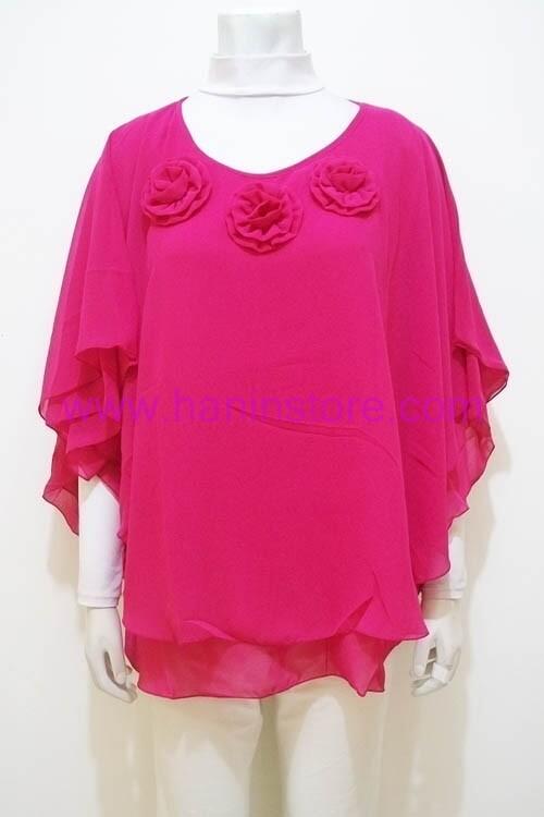 Terjual B1476 Blus Kalong  Sifon Busana  Muslim  Terbaru 