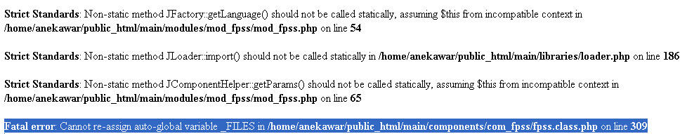&#91;HELP&#93; Joomla Error