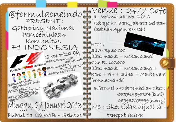 "FIRST" GATHNAS F1 MANIA INDONESIA