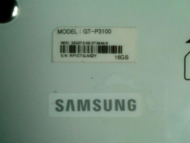 Samsung Galaxy Tab GT-P3100 White Putih Bandung