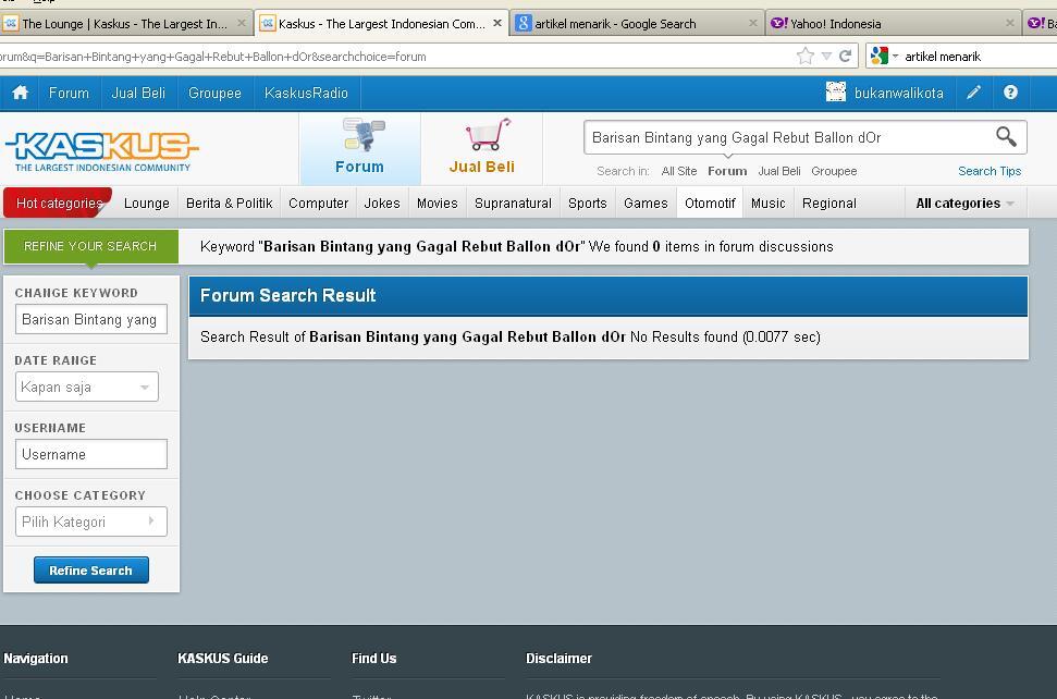 Barisan Bintang yang Gagal Rebut Ballon dOr