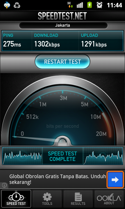 gan test connection speed ini bner ga sih??