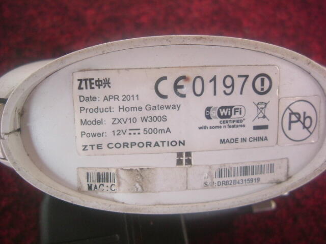 Wireless Wifi zte zxv10 w300s solo murah Hot Spot 2.4 g Bekas Normal