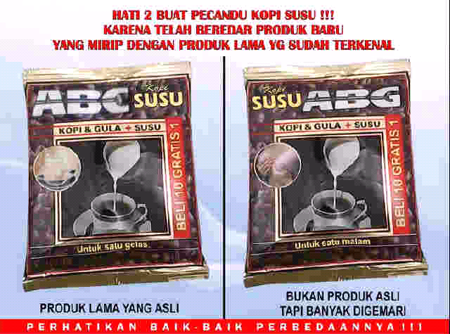 kopi di bajak mirip asli