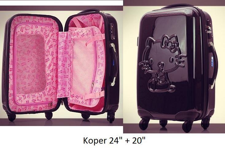 Terjual KOPER  HELLO  KITTY  FIBER 1 SET 24 DAN 20 INCH 