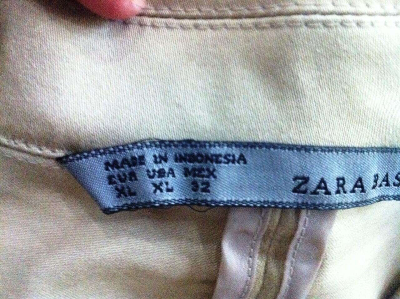 BLAZER ZARA BASIC replika masi baruuuu warna BEIGE size XL.