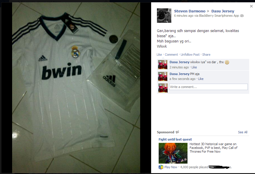 Ready Stock Jersey made in Thailand grade AAA,custom name 1 hari jadi !!
