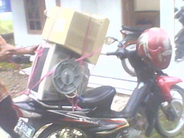 CARA ANGKUT 2 LAYAR TABUNG KOMPUTER PAKE MOTOR GAN ...