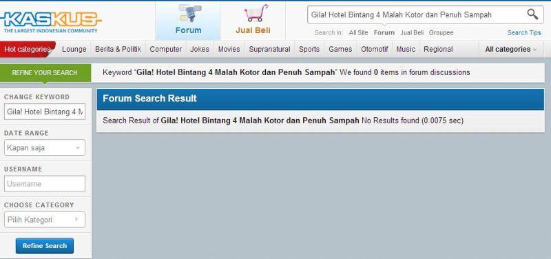 Gila! Hotel Bintang 4 Malah Kotor dan Penuh Sampah