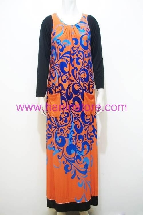 G1410 Gamis Spandek Corak-Busana Muslim Terbaru HaninStore.com