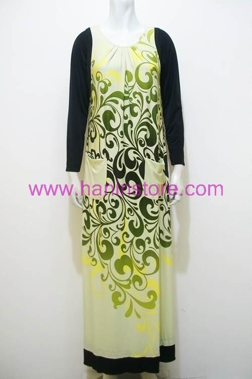 G1410 Gamis Spandek Corak-Busana Muslim Terbaru HaninStore.com