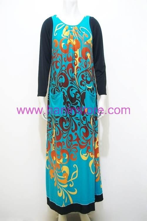 G1410 Gamis Spandek Corak-Busana Muslim Terbaru HaninStore.com