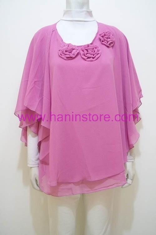 B1483 Blus Sifon Kalong-Busana Muslim Terbaru HaninStore.com